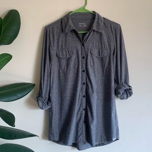 Eddie Bauer womens button up grey